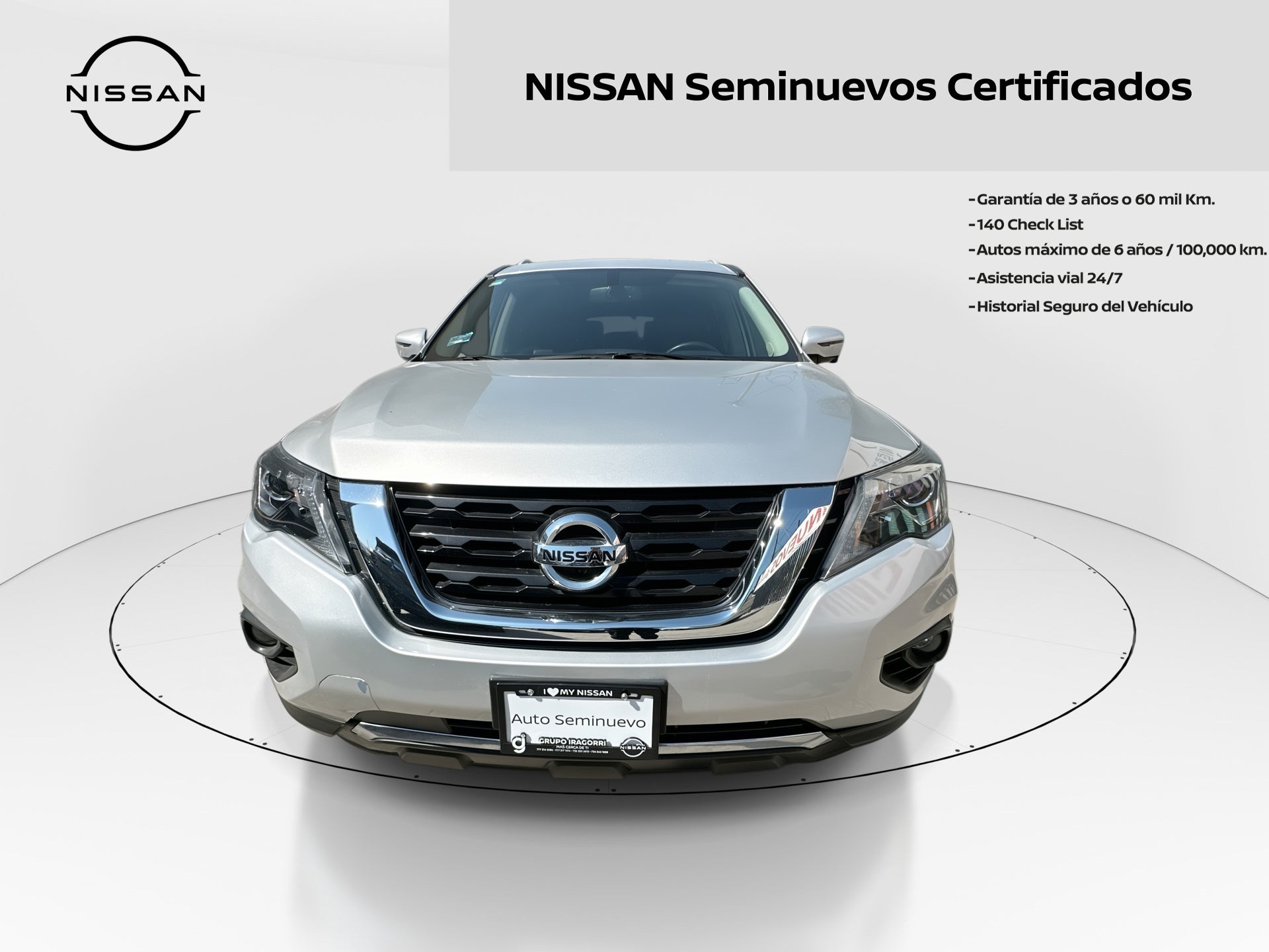 2018 Nissan PATHFINDER 5 PTS EXCLUSIVE CVT PIEL QCP DVD GPS RA-20